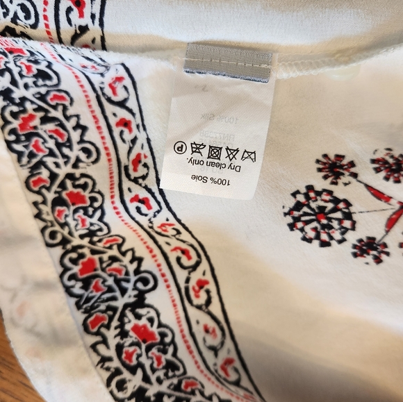 Madewell 100% Silk Vinefloral Top with Border - Picture 6 of 8